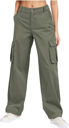Generic Cargo Trousers Women Ladies Casual Comfy Cargo Combat Pants Solid Color Classic Loose Fit Sports Joggers High Waist Hiking Walking Work Bottoms Outdoo