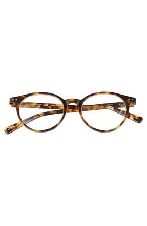 Eyebobs Case Closed 49mm Round Reading Glasses in Tortoise /Clear at Nordstrom, Size +0.00