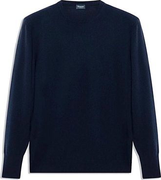 Drumohr Maglia Girocollo - Heren - Ronde hals truien - Blauw - 3XL - Truien & Vesten