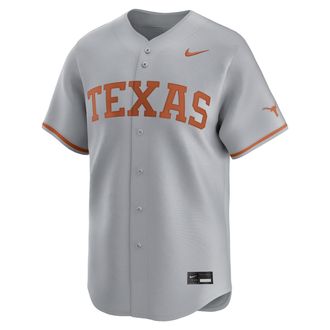 Nike Texas Wordmark Nike Mens College Limited Baseball Jersey in Grey | UNBB0IOGTXE-0YS