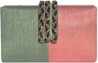 Simitri Braided Fringe Clutch in Guava at Nordstrom
