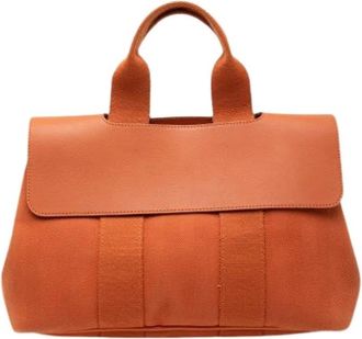Herm&egrave;s Pre-owned Valparaiso PM - Dames - Vintage Handtas - Oranje - ONE Size - Leer - Vintage