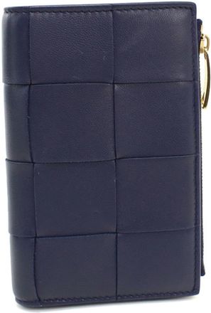 Bottega Veneta Navy Leather Wallet (Bi-Fold) (Pre-Owned)