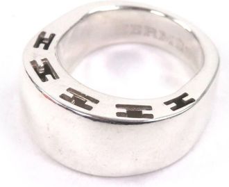 Herm&egrave;s Silver Silver 925 Band Ring (Pre-Owned)