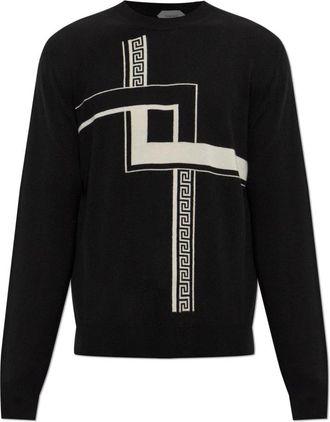 Versace Heren, Truien, Zwart, Maat: XL Kasjmier