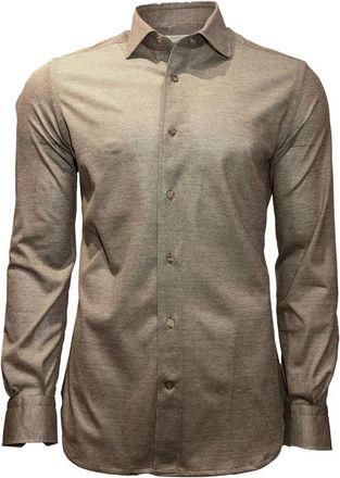 Mazzarelli Accessoires - Heren - Casual Overhemden - Bruin - 3XL - Overhemden