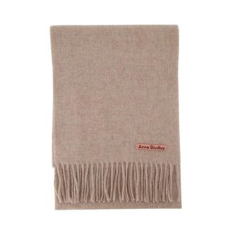 Acne Studios Wol Beige Sjaal - unisex - Accessoires - Beige - Maat: ONE Size Wol