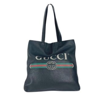 Gucci Pre-owned Tote Bags, unisex, Black, Size: ONE SIZE Pre-owned Leather Tote Bag