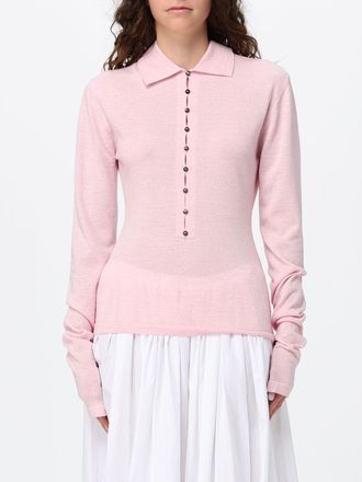 Jacquemus Polo in maglia in lana merino a maniche lunghe slim fit