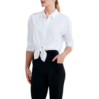 Nic+Zoe UPF 50+ Stretch Shirt in Paper White at Nordstrom Rack, Size Xx-Large