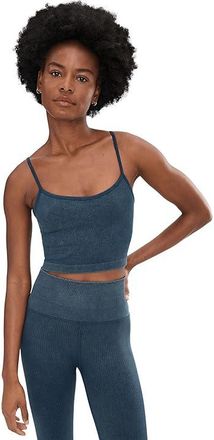 Spiritual Gangster Sun Bleached Exhale Tank Top Womens Clothing Indigo : MD, Nylon