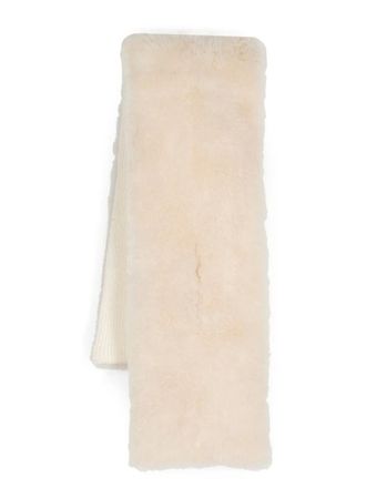 Liska reversible scarf - women - Lamb Shearling - One Size - Neutrals