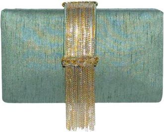 Simitri Fringe Clutch in Sage at Nordstrom