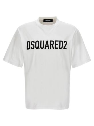 Dsquared2 White Logo Crew Neck T-Shirt