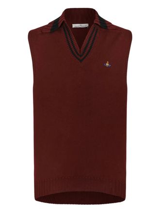 Vivienne Westwood Giacca smanicata a righe - Rosso