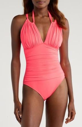 La Blanca Island Goddess Convertible High Neck One-Piece Swimsuit in Coral Reef at Nordstrom Rack, Size 16