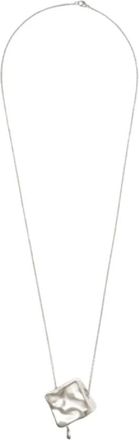 Paco Rabanne Necklaces, female, Gray, Size: ONE SIZE Metal Flower Pendant Necklace