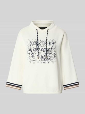 Betty Barclay Sweatshirt aus Viskose-Mix mit 3/4-Arm in Offwhite, Gr&ouml;&szlig;e 36