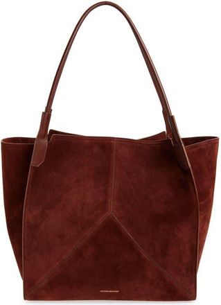 Victoria Beckham Victoria Sue Suede Tote in Dark Brown at Nordstrom