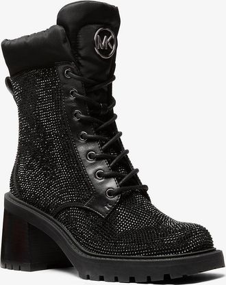 Michael Kors Cade Embellished Combat Boot
