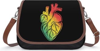 Generic Pround of Rasta Reggae Small Womens Crossbody Bags Shoulder Handbag with Adjustable Strap for Travel