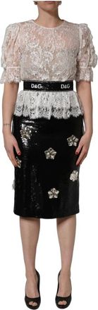 Dolce & Gabbana Kokerjurk - Dames - Casual kleedjes - Veelkleurig - M - Polyester - Kleedjes
