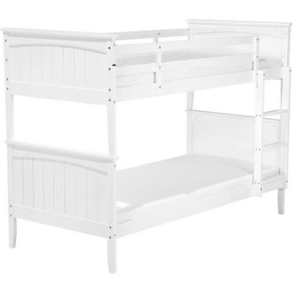 Beliani Beliani - Litera De Madera Blanca Con Escalera 90 X 200 Cm Dise&ntilde;o Escandinavo Albon