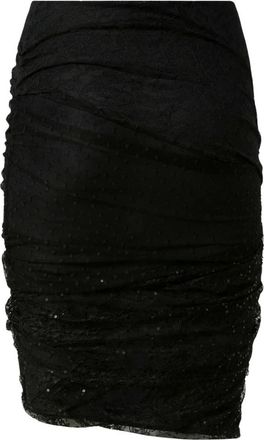 Pinko Korte Rok - Dames - Korte rokken - Zwart - XL - Nylon - Rokken