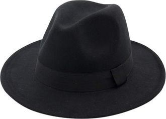 Generic Fedora Hats for Men and Women Wide Brim Fedora Hats Rancher Hat with Ribbon Panama Trendy Vintage Wedding Party Church Trilby Mens Gentleman Hat Perfo