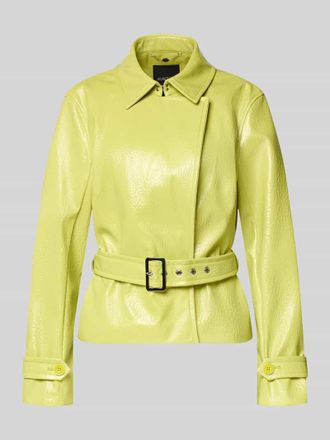 Marc Cain Jacke mit G&uuml;rtel und &Auml;rmelriegeln in Apfel, Gr&ouml;&szlig;e 34