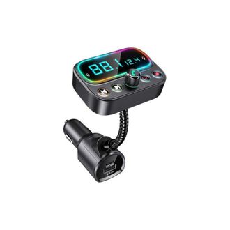 OEM Transmisor Fm Bluetooth Con Micr&oacute;fonos Duales, [un Bot&oacute;n Para Desactivar Fm], Llamadas Manos Libres Inal&aacute;mbricas Con 3 Puertos Usb (pd18w Y Qc3.0), Re