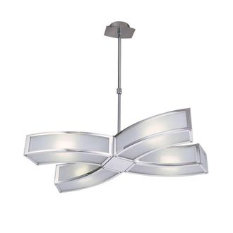 Netlighting Duna GU10 Pendant 4 Light L1SGU10 Polished Chrome in Grey