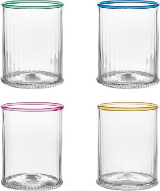 Juliska Nell Set of 4 Double Old Fashion Glasses in Multi at Nordstrom