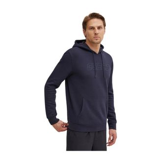 Guess Hoodies & sweatvesten, Heren, Blauw, S, Katoen, Aldwin Hoodie