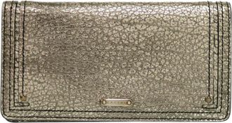 Celine Gunmetal Leather Long Wallet (Bi-Fold) (Pre-Owned)