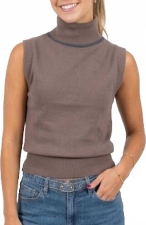 Sundays Fleurine Mock Neck Sweater In Mocha