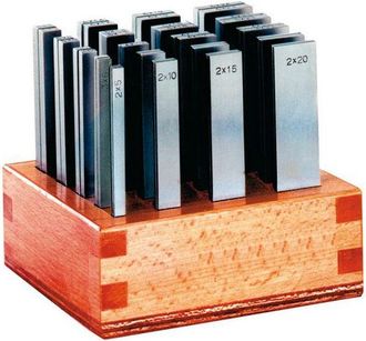 Format Juego De Cu&ntilde;as Paralelas Super Precisi&oacute;n, En Expositor De Madera, Largo : 100 Mm
