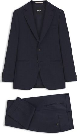 BOSS Two-piece slim-fit suit in checked virgin wool