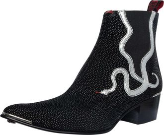 Jeffery West Snake Crell Chelsea-Laarzen, Zwart