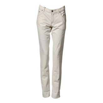 Dolce & Gabbana Slim-fit Trousers, female, White, Size: L Skinny Jeans