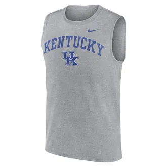 Nike Kentucky Primetime Arch Legend Nike Mens Dri-FIT College Muscle Tank Top in Grey | 01B306GNKY-G1M