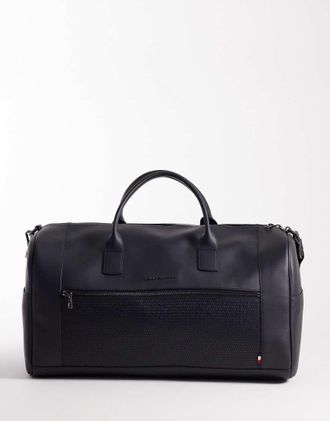 Tommy Hilfiger Borsa nera intrecciata-Nero