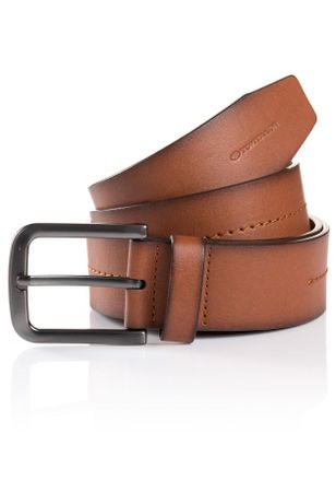 Tom Tailor Synthetikg&uuml;rtel TOM TAILOR TTRoss, Herren, Gr. 85, braun (hellbraun), Kunstfaser, unifarben, G&uuml;rtel Synthetikg&uuml;rtel, mit geschw&auml;rzter Schliesse und Lo