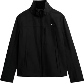 Superdry Jassen, Heren, Zwart, S, Zwarte Soft Shell Trekker Jas