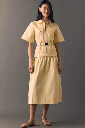 Aligne Pearl Belted Midi Dress
