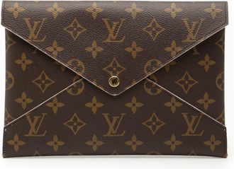 Louis Vuitton Brown Pvc Leather Clutch Bag Pochette Pouch (Pre-Owned)