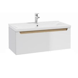Puma Naturel Mobile bagno Natural Stilla 80x30x45 cm bianco con lavabo (STILLAD08005U3)
