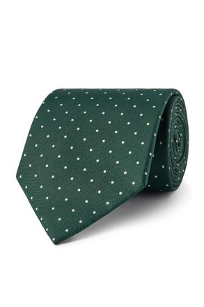 Dunhill 9.5cm Polka-Dot Silk-Jacquard Tie