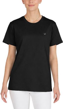 Dalix Womens Lil Smile Jersey Relaxed Tee in Black at Nordstrom, Size Xx-Large