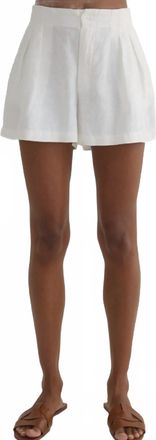 Bella Dahl Double Pleat Short In White
